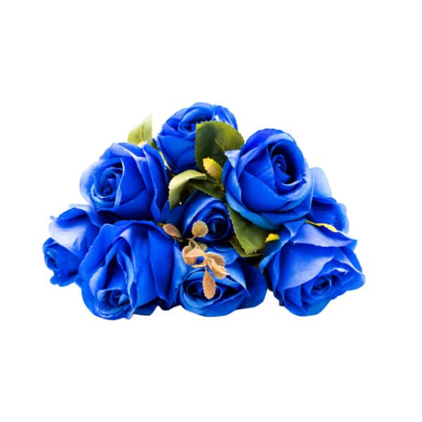 Artificial Rose Bunch Royal Blue (9 Roses)