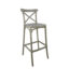 Beige Cross-back Bar Chair