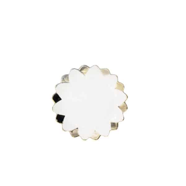 Snack Serving Plate White & Gold