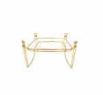 Snack Serving Platter with Gold Stand