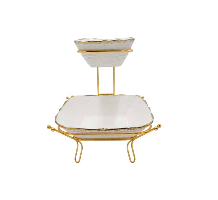2 Tier Snack Serving Bowl