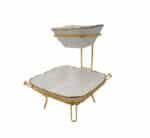 2 Tier Snack Serving Bowl