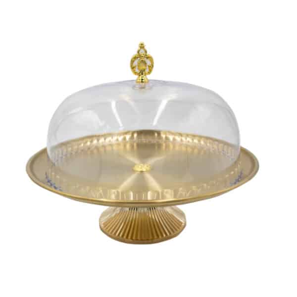 Metal Cake Stand Plastic Dome
