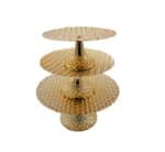 3pc Cake Stand Gold