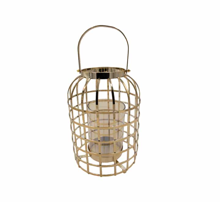 Metal Birdcage Candle Stand 26cm