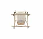 Metal Candle Stand with Glass Insert