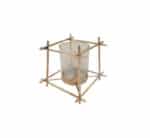 Metal Candle Stand with Glass Insert