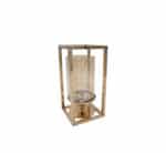Metal Candle Stand Gold Glass Insert