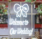 Welcome to Our Wedding Sign White