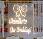 Welcome to Our Wedding Sign Warm White