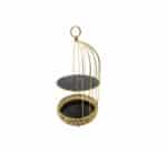 2 Tier Birdcage Display Stand Gold