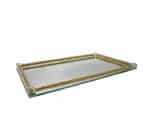 Mirrored Glass Tray Gold Boarder