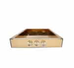 Mirrored Glass Tray Crystal Knobs