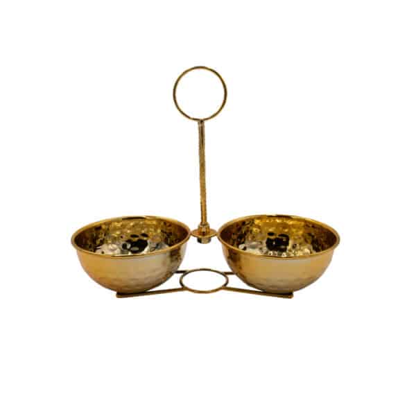 Metal Snack Server Gold