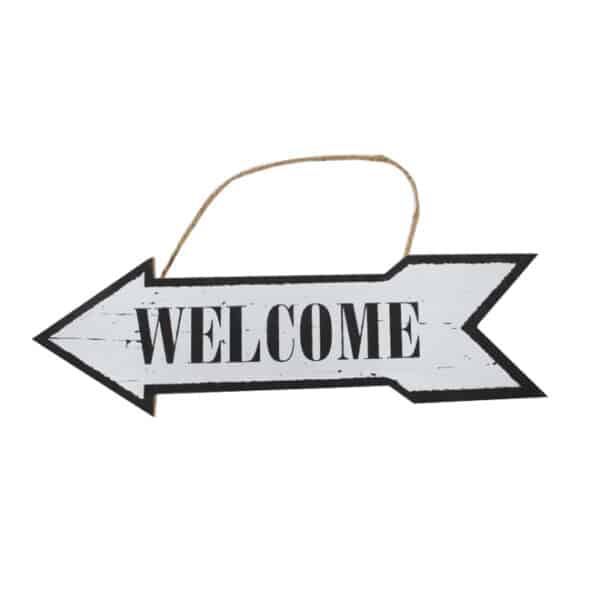 Welcome Arrow Sign