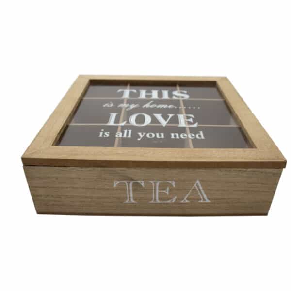 Wooden Tea Box 9 Compartments