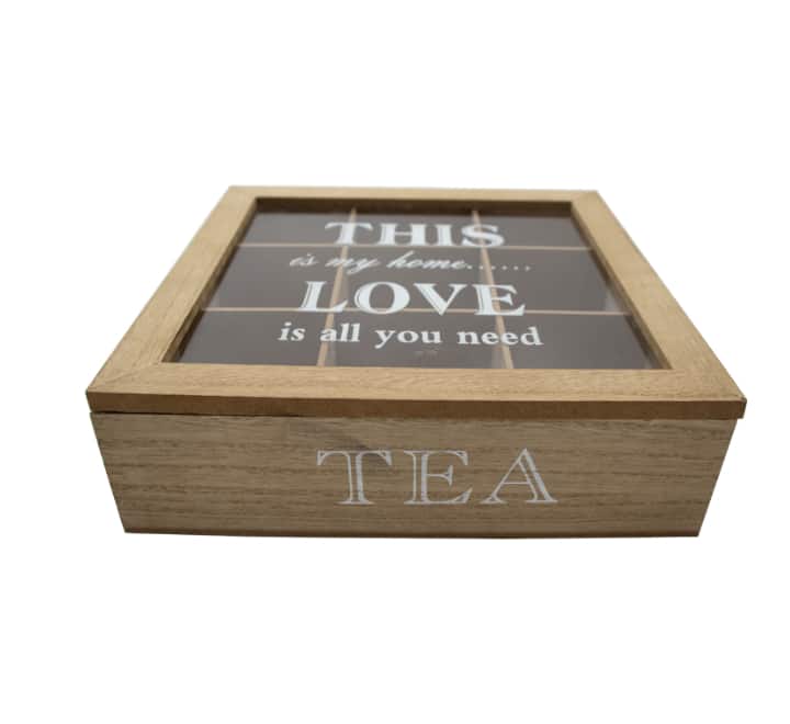 Wooden Tea Box 9 Compartments