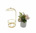 Flower in Vase with Gold Stand 23cm