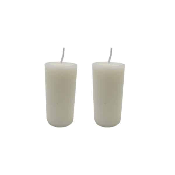 2pack White Pillar Candles