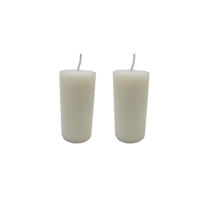 2pack White Pillar Candles