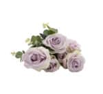 Artificial Rose Bunch Lilac/Yellow