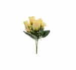 Artificial Rose Bunch (5 Roses) Yellow