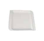 White Square Ceramic Dinner Plate 10"