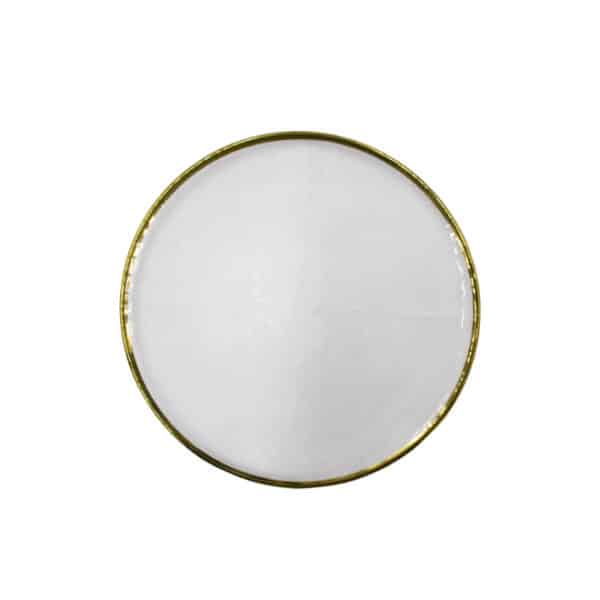 Gold Rim Glass Dinner Plate