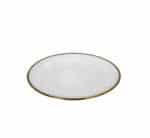 Gold Rim Glass Dinner Plate