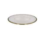 Gold Rim Glass Dinner Plate 10.5"