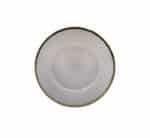 Gold Rim Glass Dinner Plate 10.5"