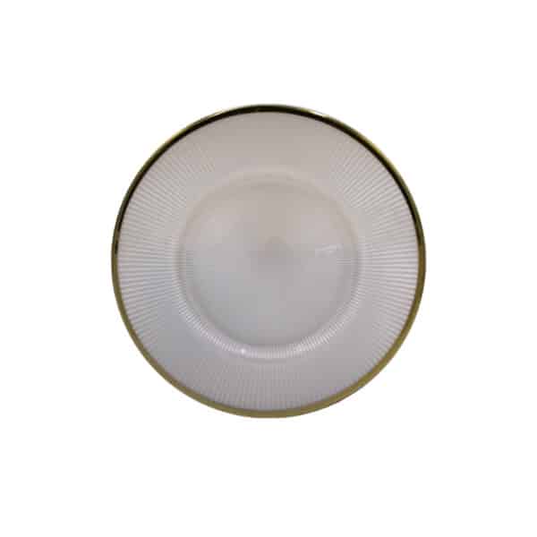 Gold Rim Glass Dinner Plate 10.5"