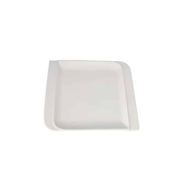 White Square Ceramic Side Plate 8"