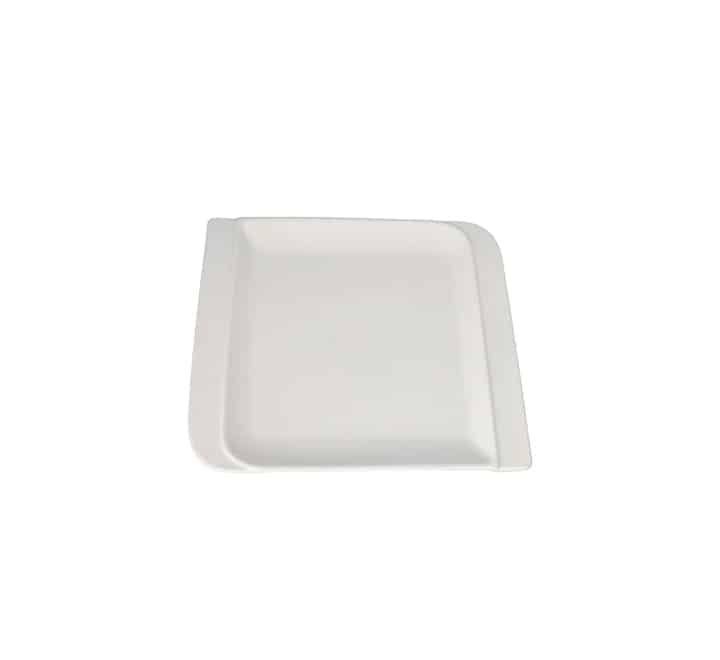 White Square Ceramic Side Plate 8"
