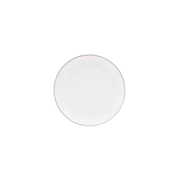 Ceramic Side Plate with Gold Rim 8"