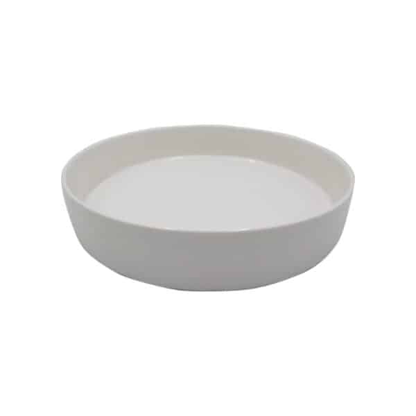White Round Ceramic Bowl 30x5cm