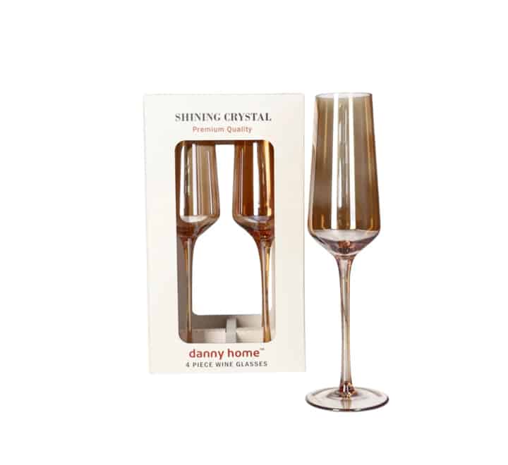 4pc Gold Champagne Glass