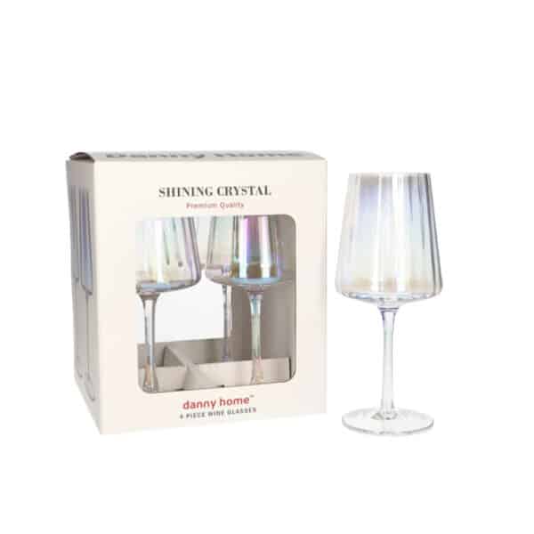 4pc Wine Glass Rainbow Colour