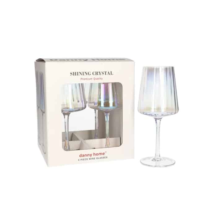 4pc Wine Glass Rainbow Colour