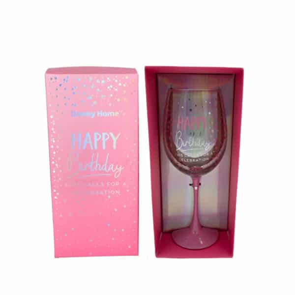 Happy Birthday Wine Glass 450ml