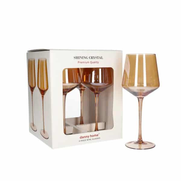 4pc Gold Wine Glass (450ml)