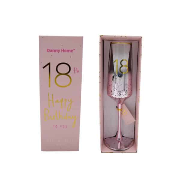 18th Happy Birthday Champagne Glass
