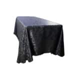 Black Jacquard Tablecloth
