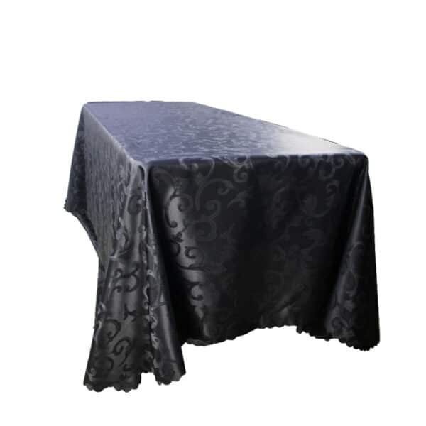 Black Jacquard Tablecloth