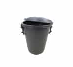 Black Dustbin with Lid 70Lt