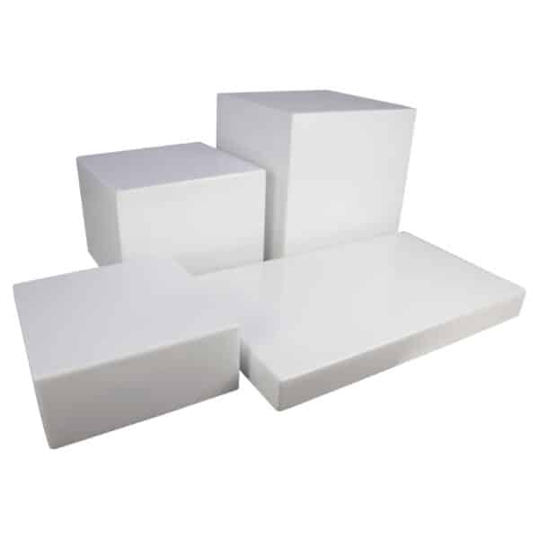 White Wooden Table Rises 4pc