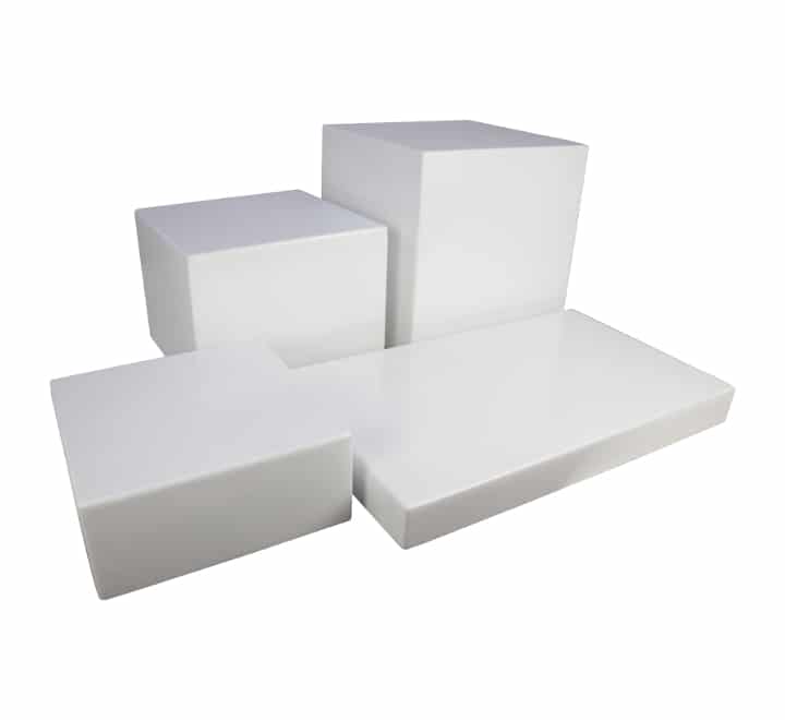 White Wooden Table Rises 4pc