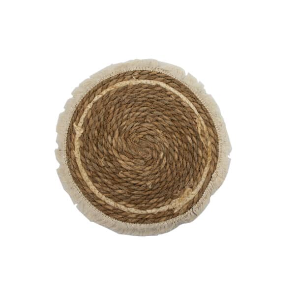 Woven Placemat with Fringe Trim 33cm