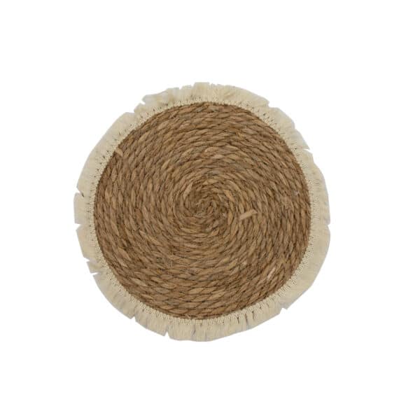 Woven Placemat with Fringe Trim 33cm