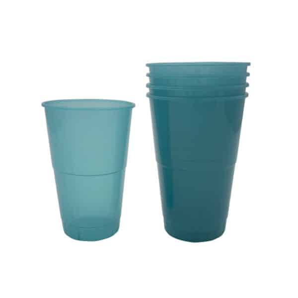 550ml Party Cups Trans Turquoise